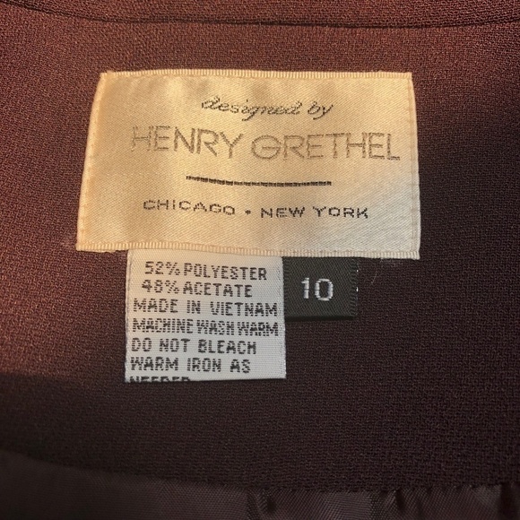 Henry Grethel Women’s Blazer Size 10 Plum Corpcore Office Career Professional - Picture 3 of 3